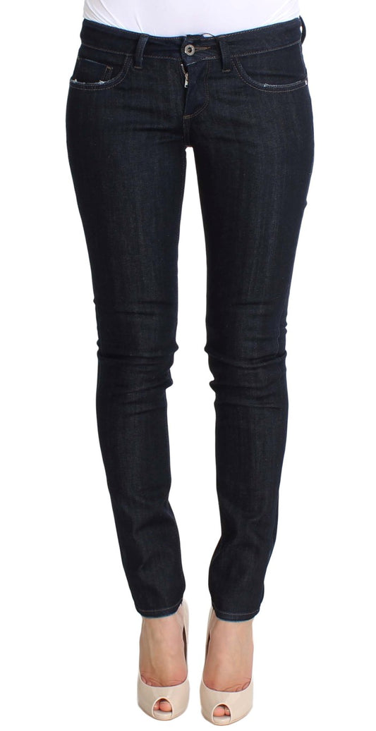 Costume National Blue Cotton Stretch Slim Fit Jeans Costume National