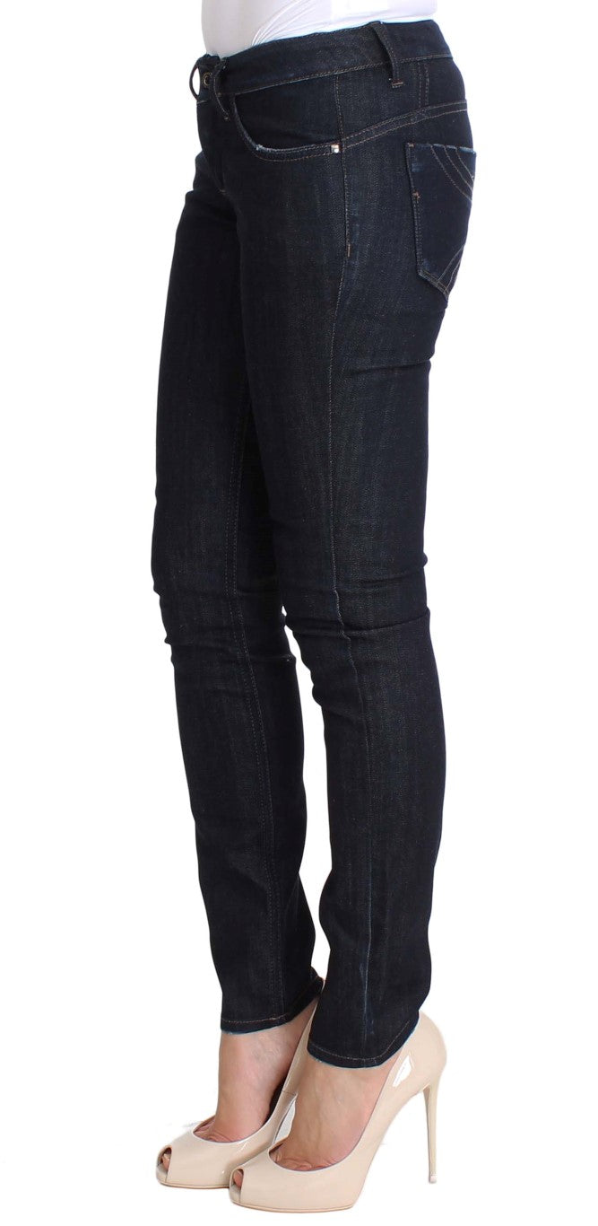Costume National Blue Cotton Stretch Slim Fit Jeans Costume National