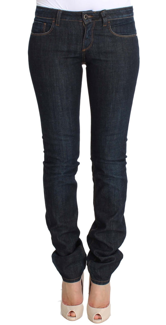 Costume National Blue Cotton Stretch Slim Fit Jeans Costume National