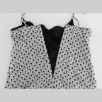 Dolce & Gabbana black silk lace babydoll lingerie top with delicate details and sheer fabric, elegant nightwear for women.