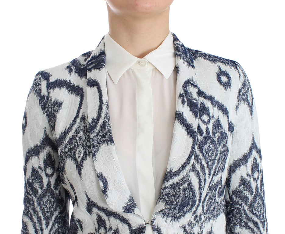 Christian Pellizzari Blue White Blazer Suit Jacket Christian Pellizzari