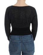Ermanno Scervino Gray Knit Wool Cardigan Sweater