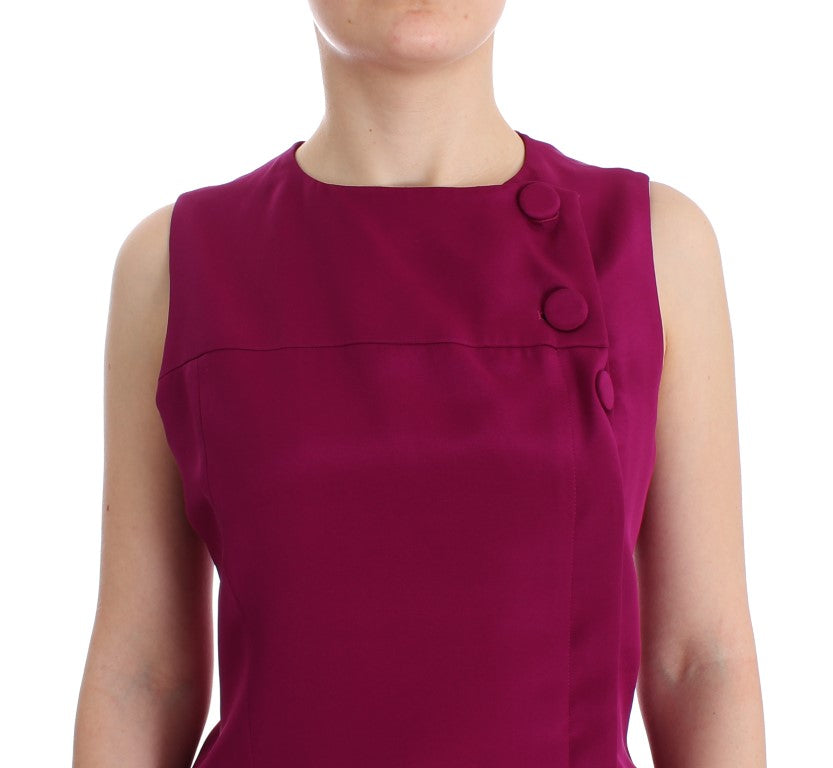 Barbara Casasola Purple Silk Sleeveless Blouse Top Barbara Casasola