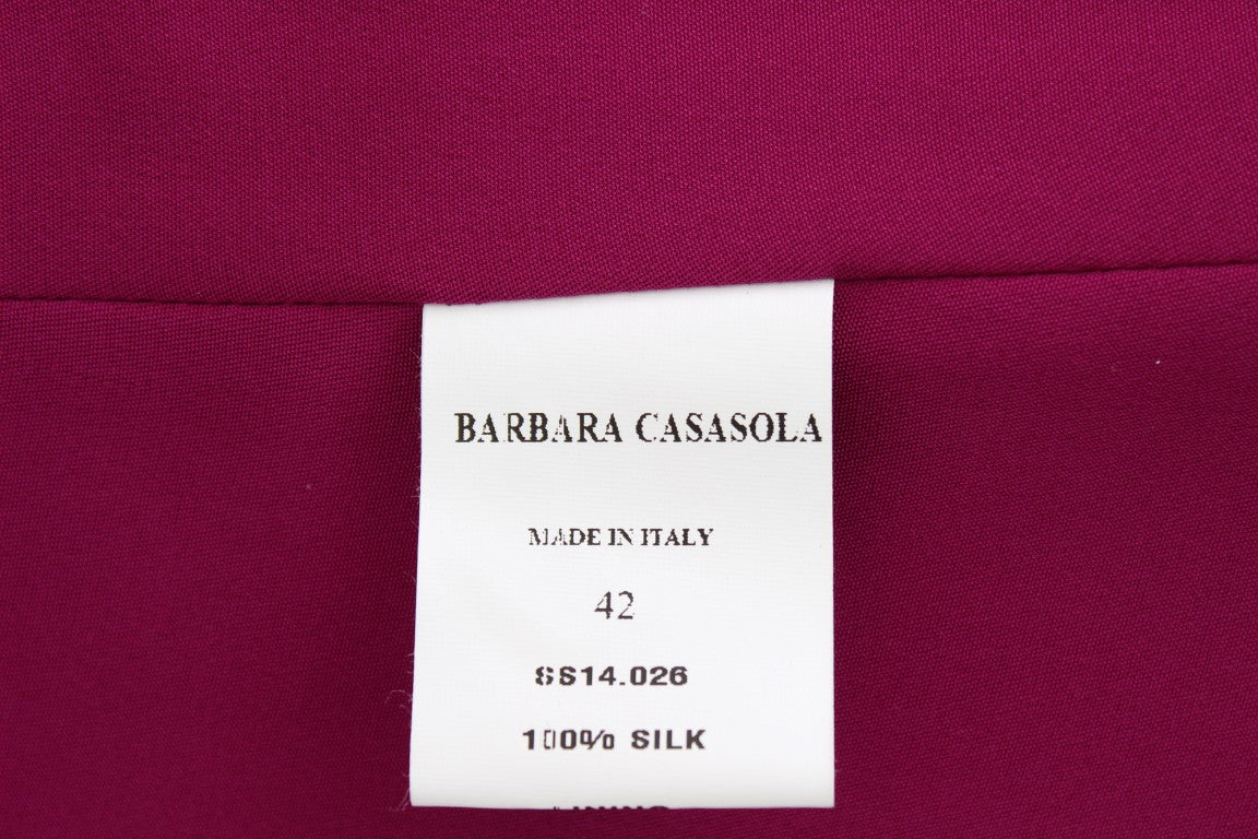 Barbara Casasola Purple Silk Sleeveless Blouse Top Barbara Casasola