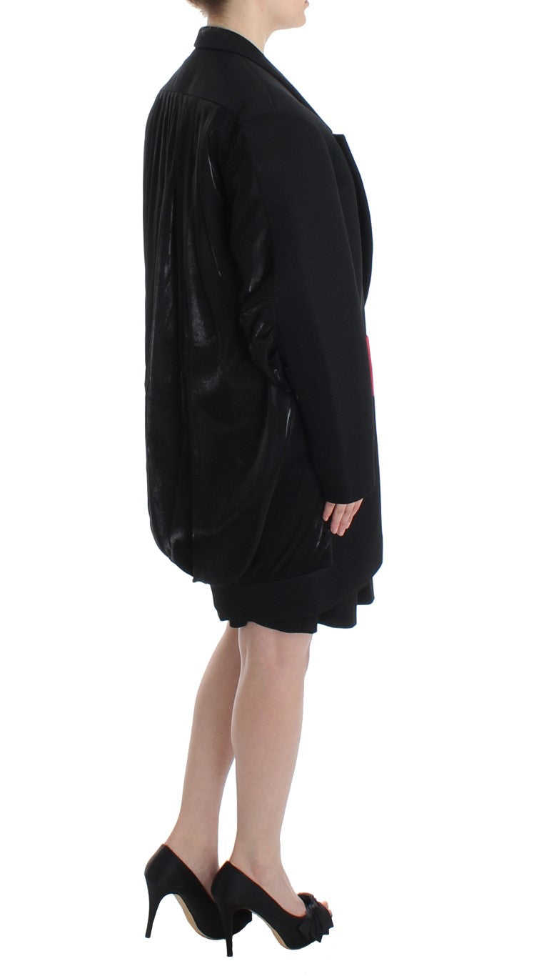 KAALE SUKTAE Black Coat Trench Long Draped Jacket Blazer KAALE SUKTAE