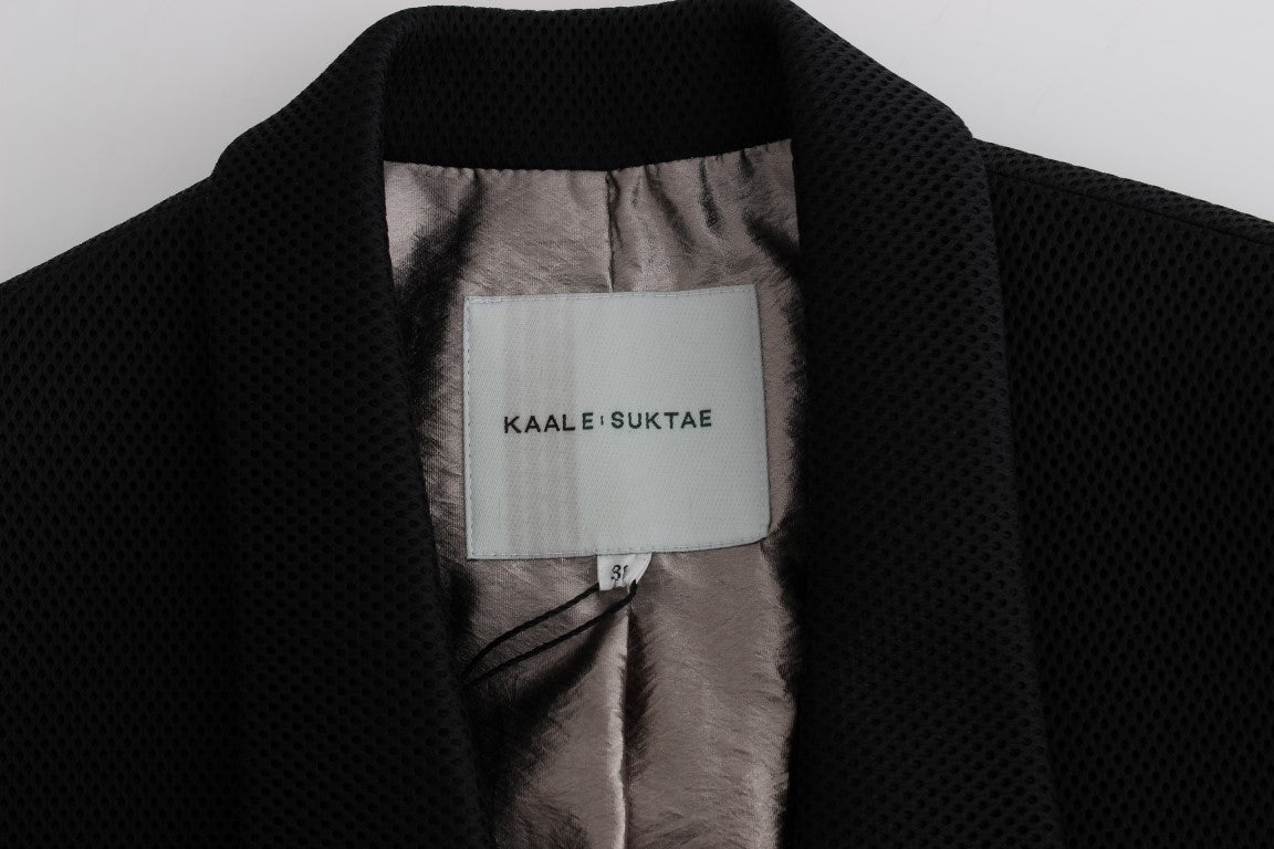 KAALE SUKTAE Black Coat Trench Long Draped Jacket Blazer KAALE SUKTAE