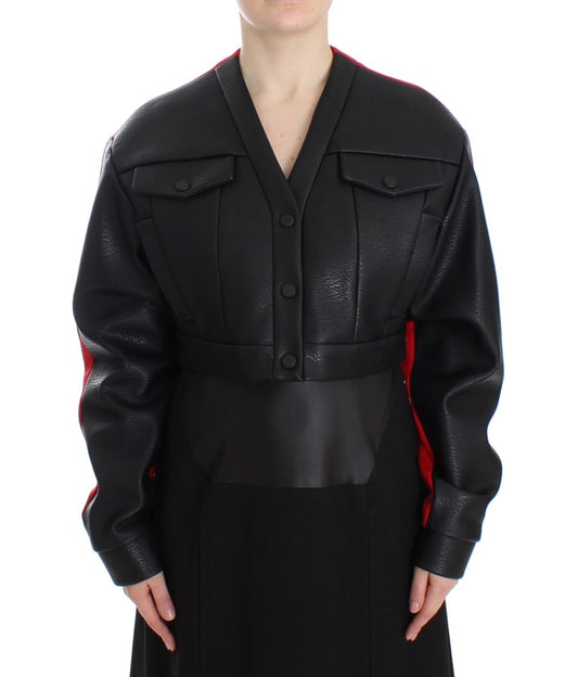 KAALE SUKTAE Black Short Croped Coat Bomber Jacket KAALE SUKTAE