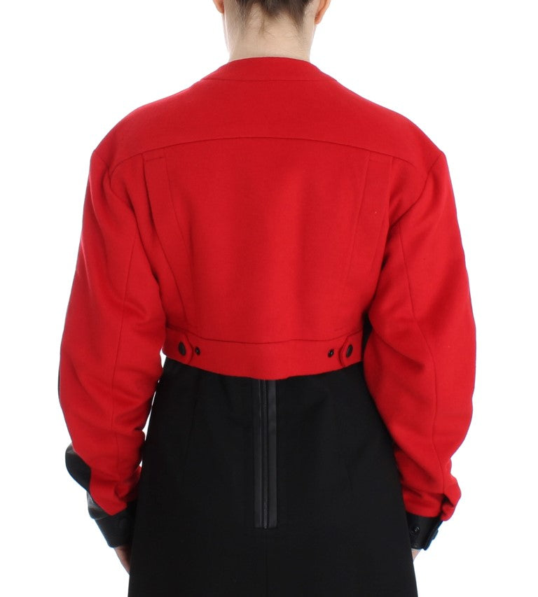 KAALE SUKTAE Black Short Croped Coat Bomber Jacket KAALE SUKTAE