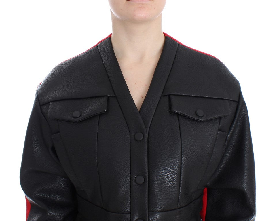 KAALE SUKTAE Black Short Croped Coat Bomber Jacket KAALE SUKTAE