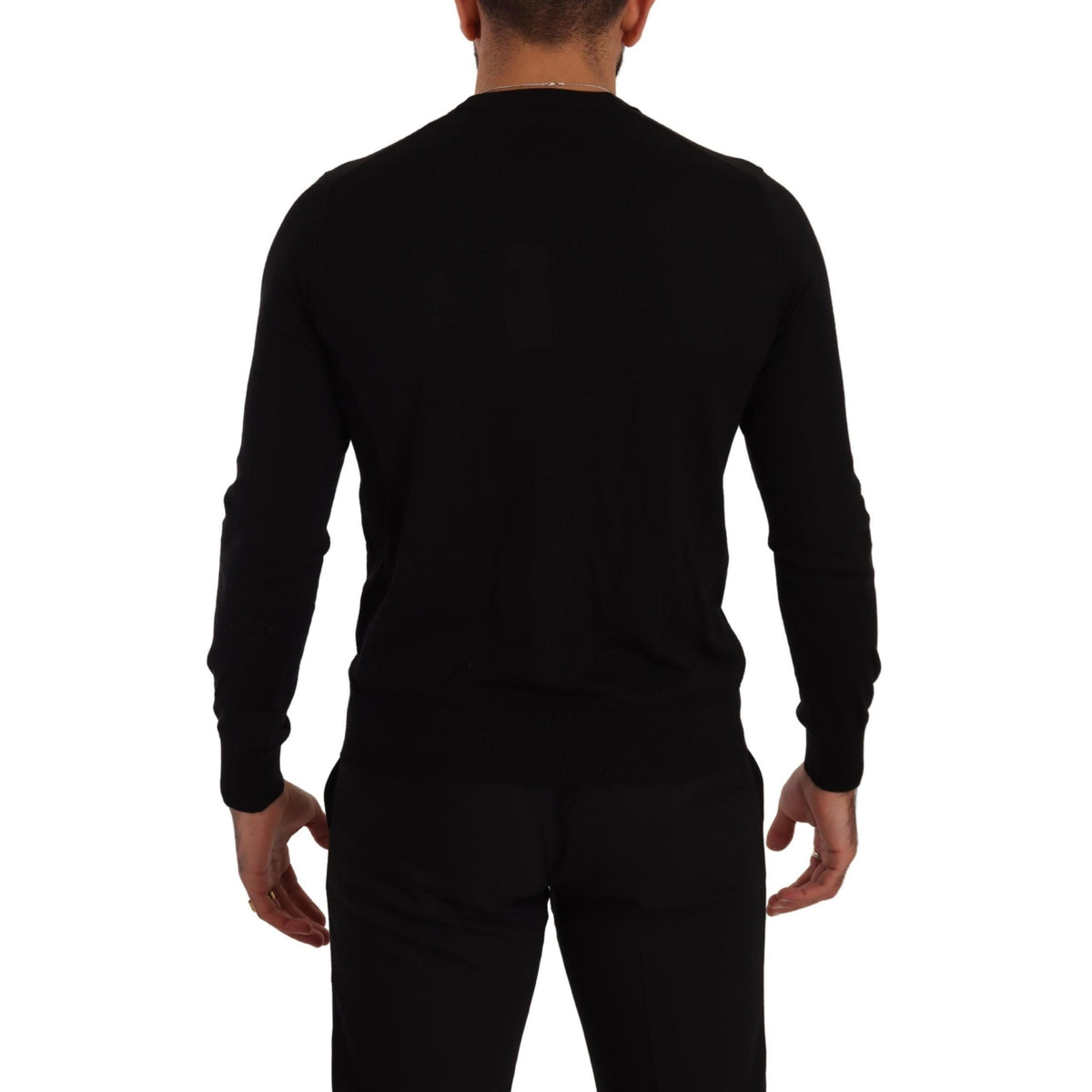 Dolce & Gabbana Black Cashmere Button Down Cardigan Sweater