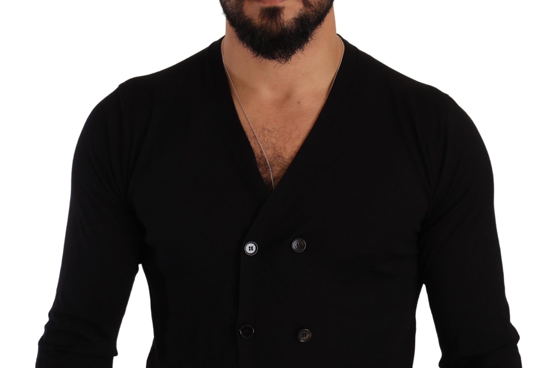 Dolce & Gabbana Black Cashmere Button Down Cardigan Sweater Dolce & Gabbana