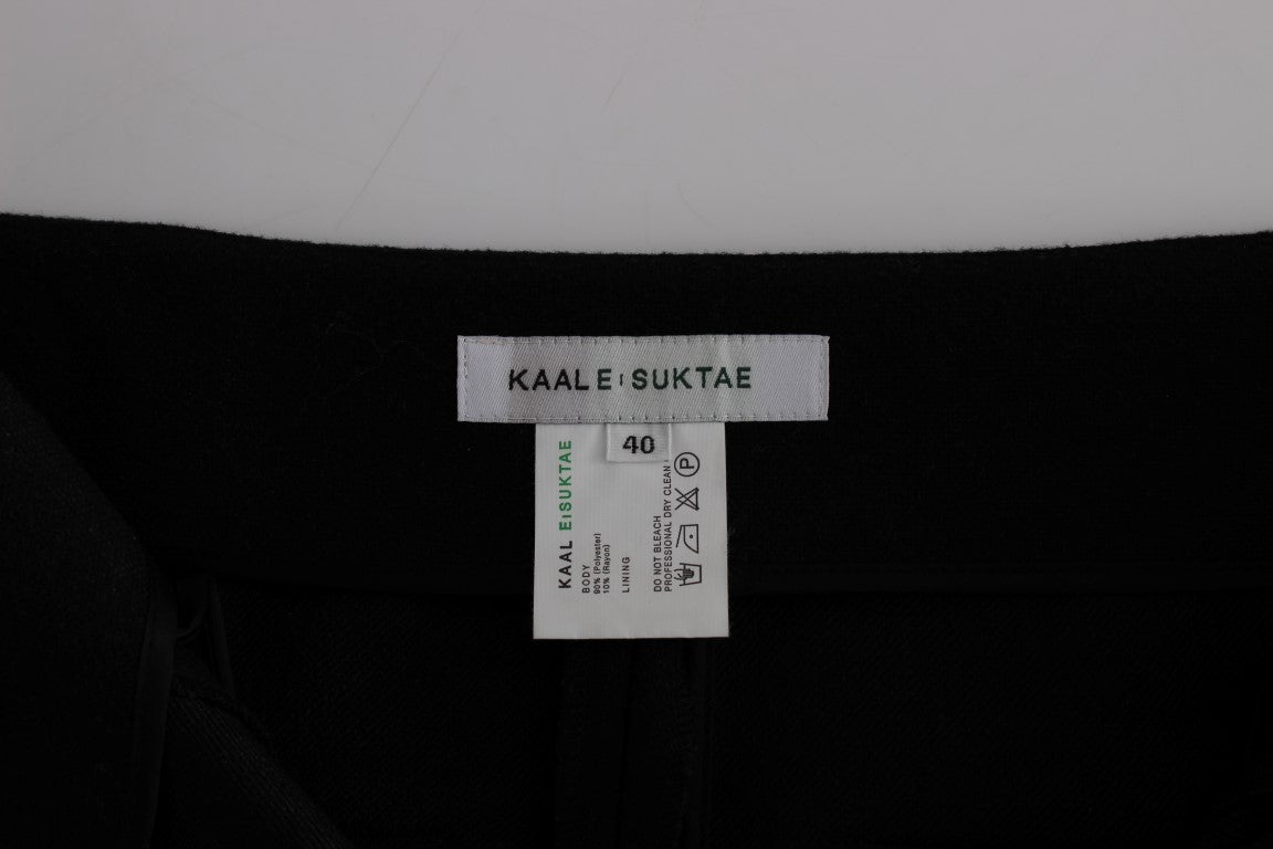 KAALE SUKTAE Black High Waist Straight Slim Dress Pants KAALE SUKTAE