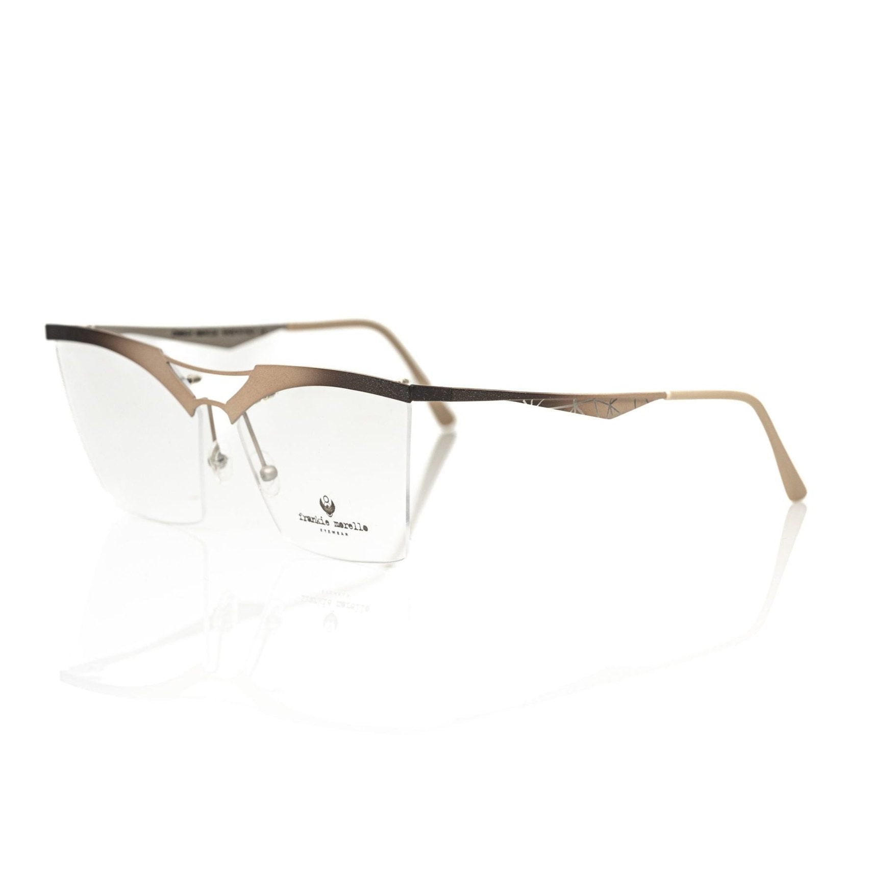 Frankie Morello Gold Metallic Women's Eyeglass Frame