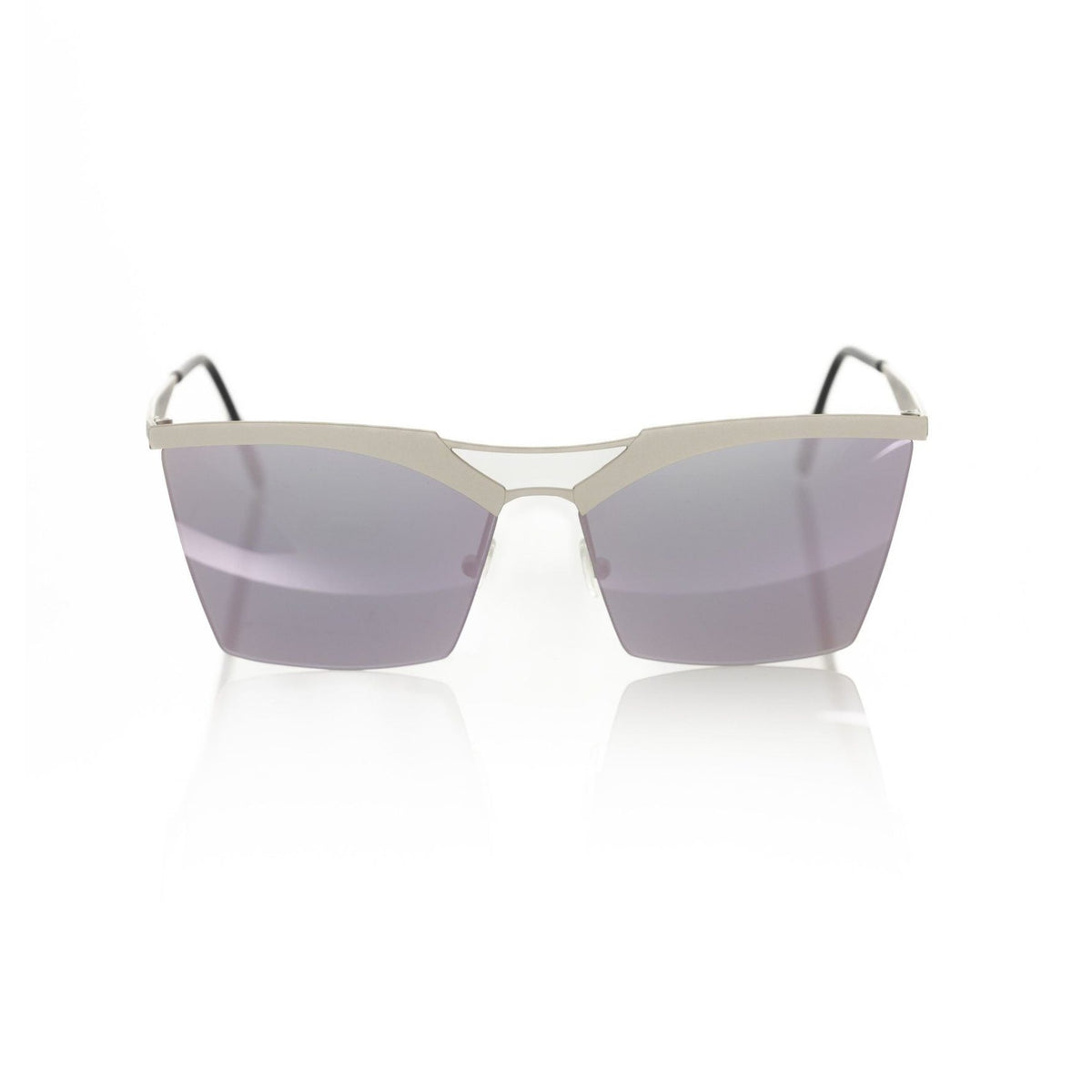 Frankie Morello Silver Metallic Women Sunglass