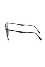 Frankie Morello Black Metallic Fiber Women Sunglass