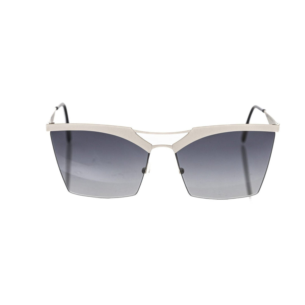 Frankie Morello Silver Metallic Fiber Women Sunglass