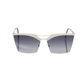 Frankie Morello Silver Metallic Fiber Women Sunglass