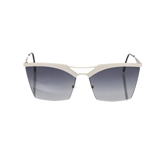 Frankie Morello Silver Metallic Fiber Women Sunglass