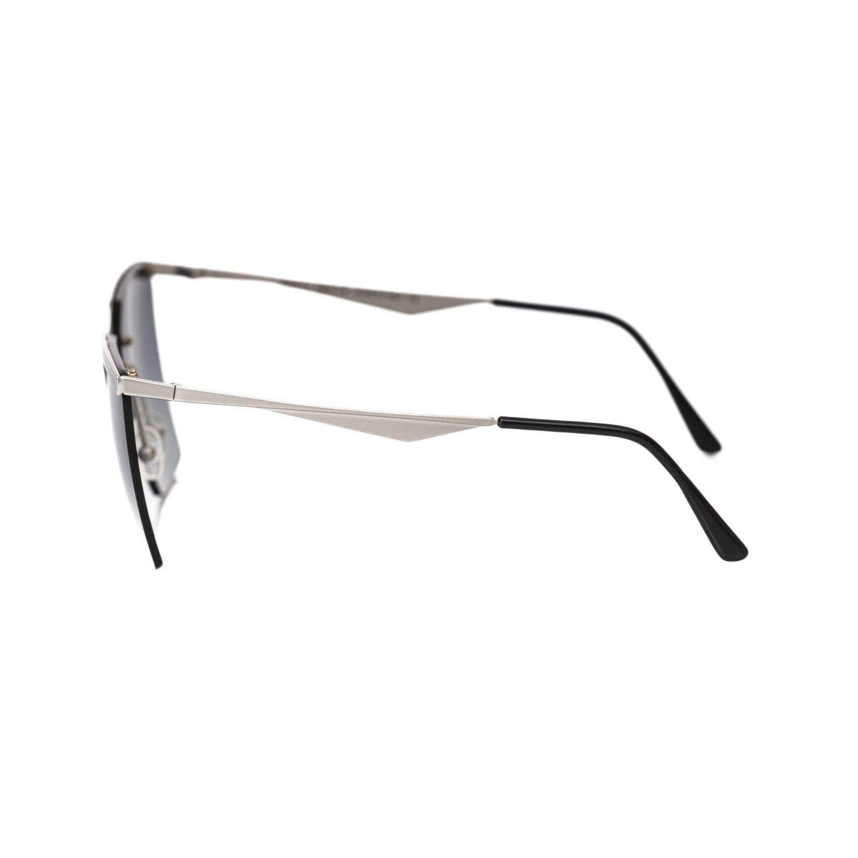 Frankie Morello Silver Metallic Fiber Women Sunglass