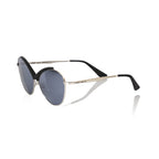 Black metallic Frankie Morello women’s sunglasses with sleek frames and stylish design, showcasing a modern and chic accessory.