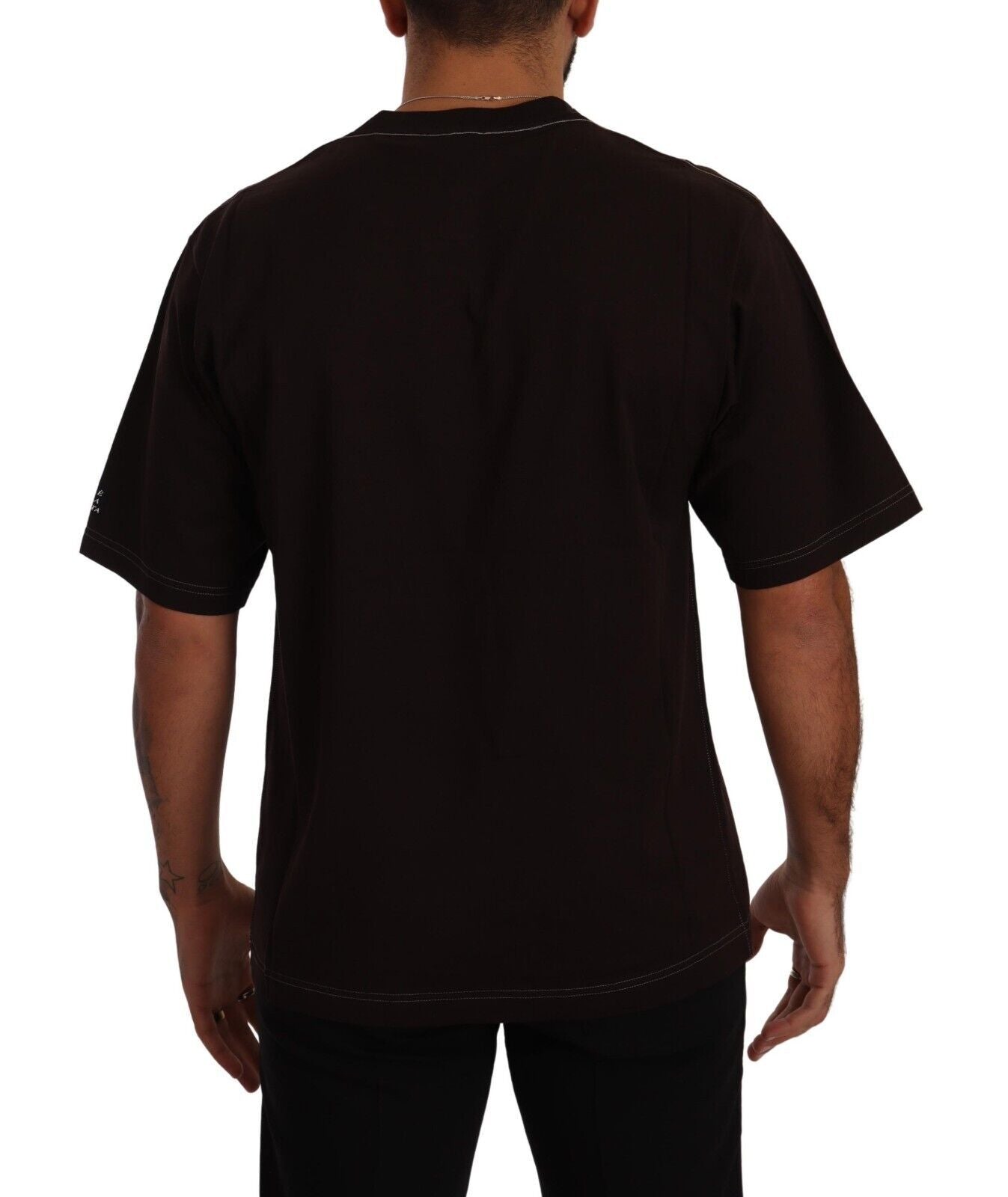 Dolce & Gabbana Bordeaux Cotton L-Amore Print Crewneck T-shirt Dolce & Gabbana