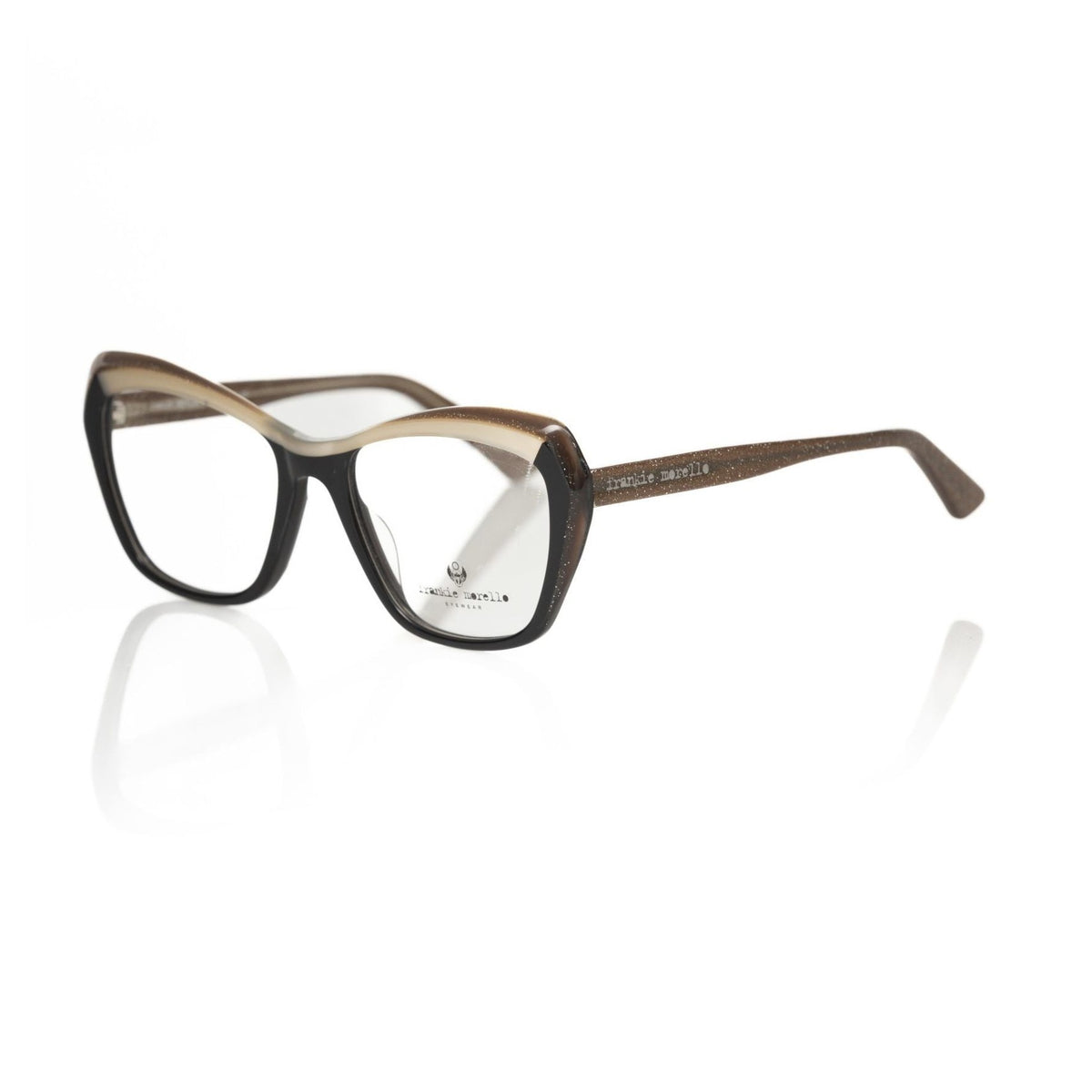 Frankie Morello Black Acetate Women's Eyeglass Frame