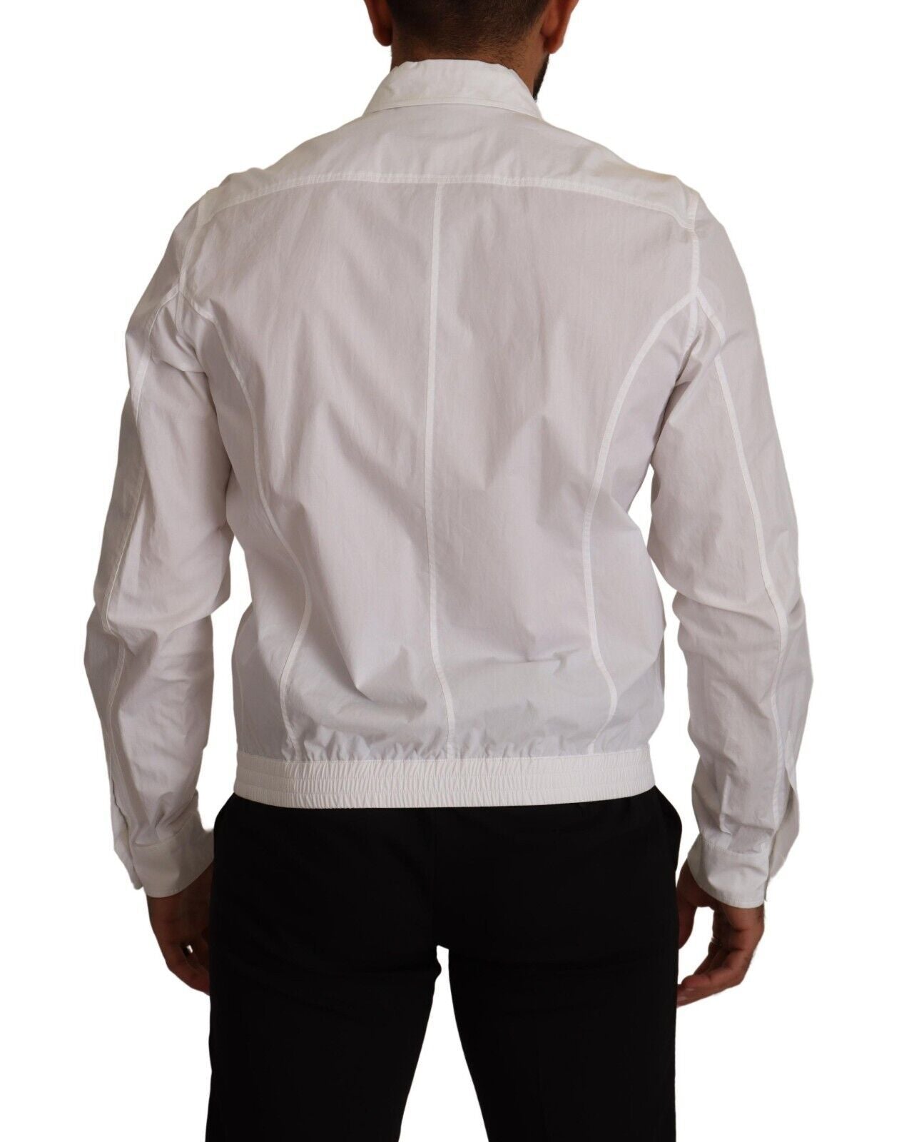 Dolce & Gabbana White Cotton Button Down Men Collared Shirt Dolce & Gabbana
