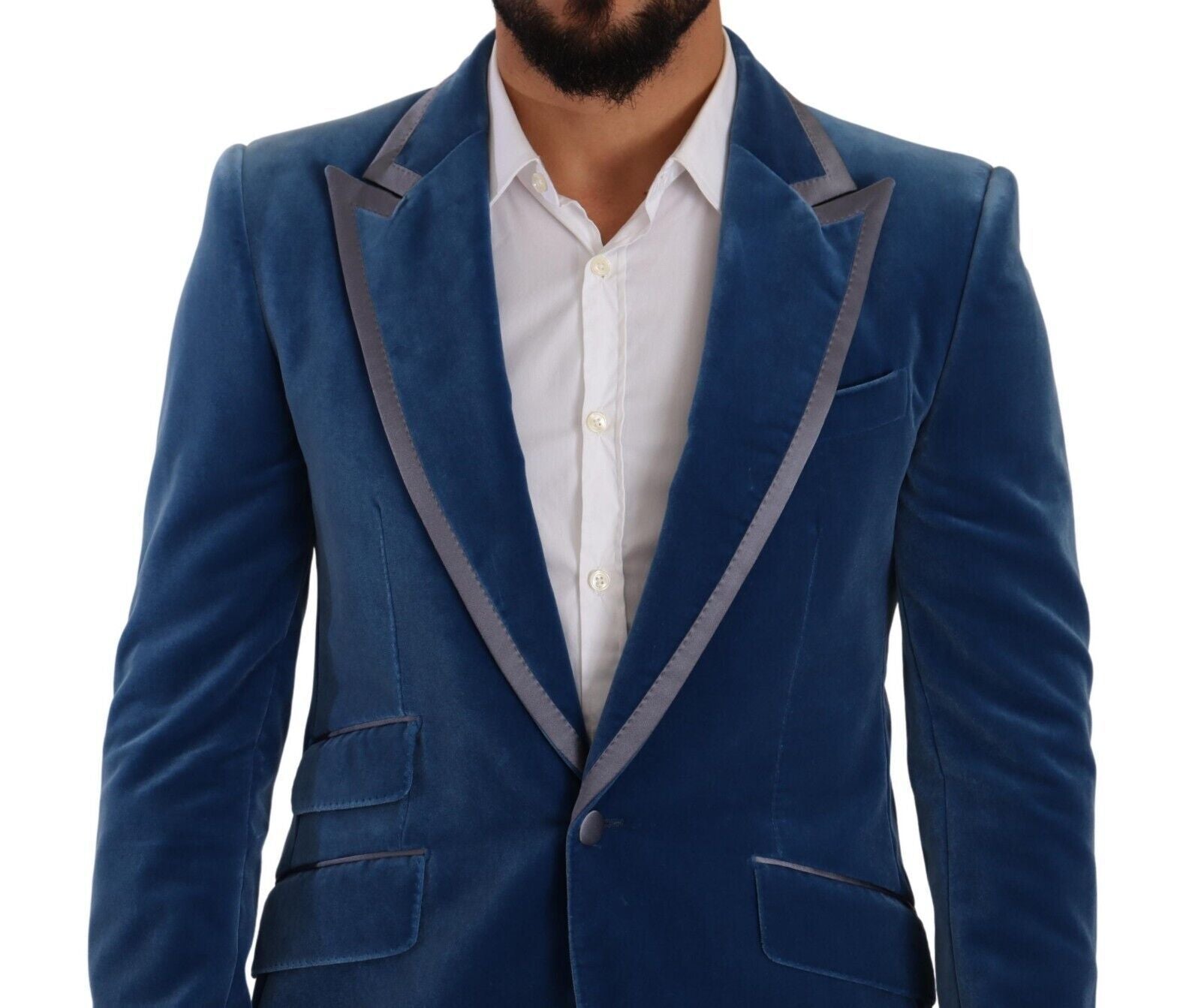 Dolce & Gabbana Blue SICILIA Velvet Slim Fit 2 Piece Suit Dolce & Gabbana