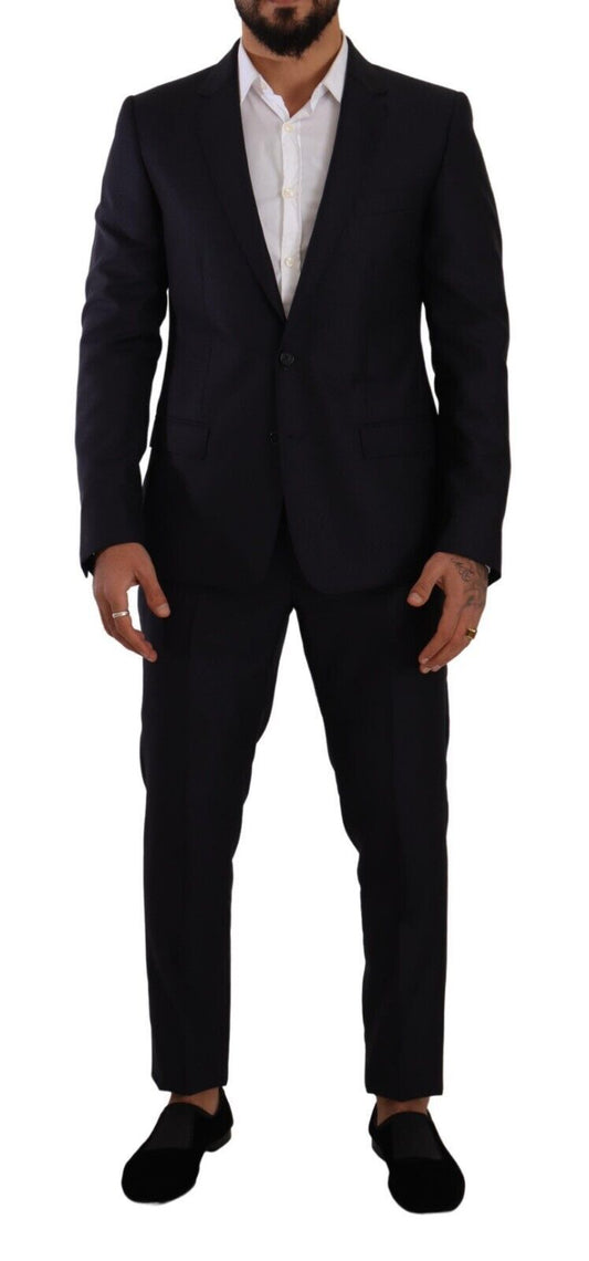 Dolce & Gabbana Blue MARTINI Slim fit 2 Piece Coat Suit Dolce & Gabbana