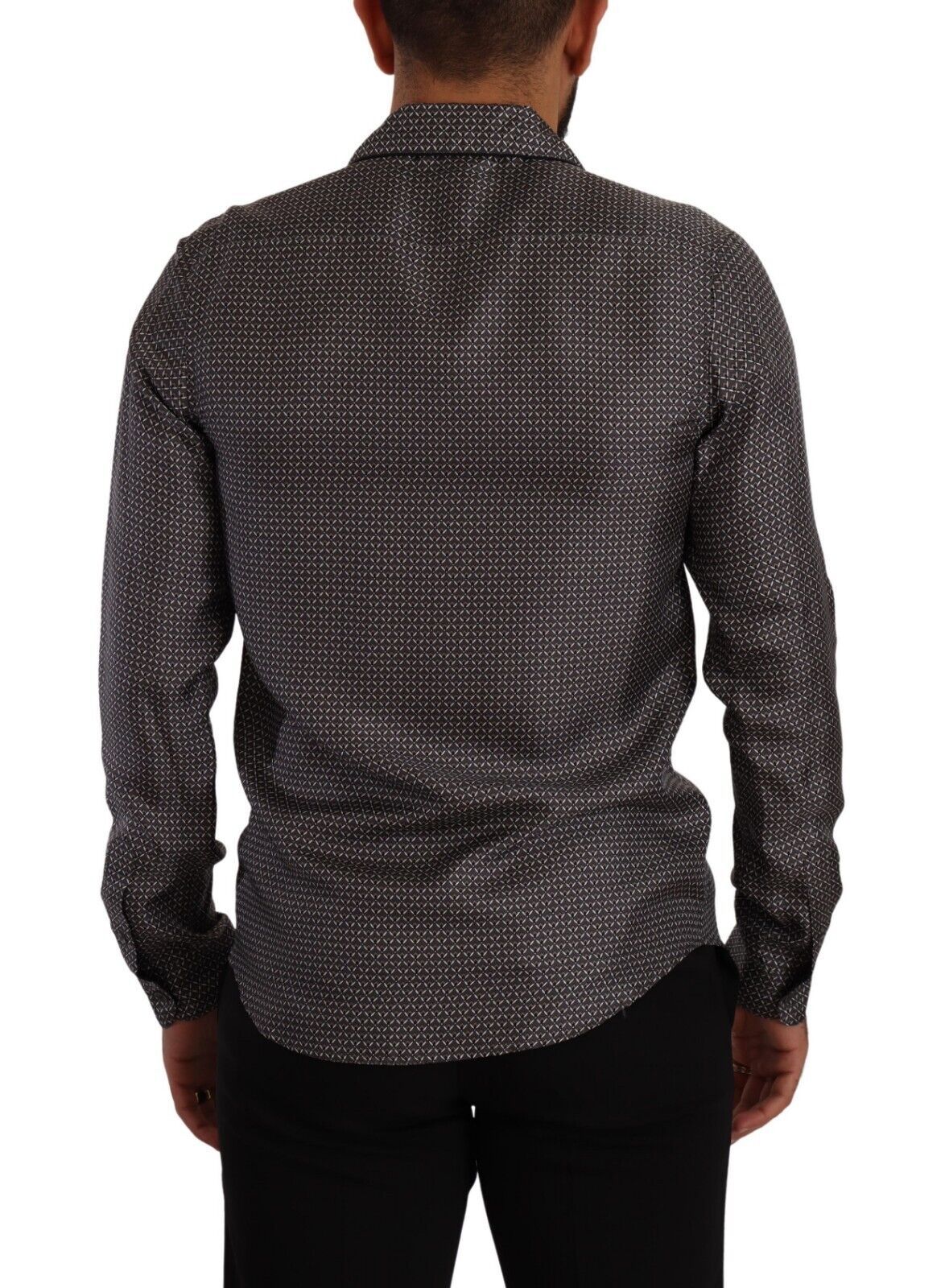 Dolce & Gabbana Gray Fantasy Pattern Pajama Top Mens Shirt Dolce & Gabbana