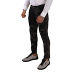 Dolce & Gabbana Black Patterned Skinny Slim Fit Jeans