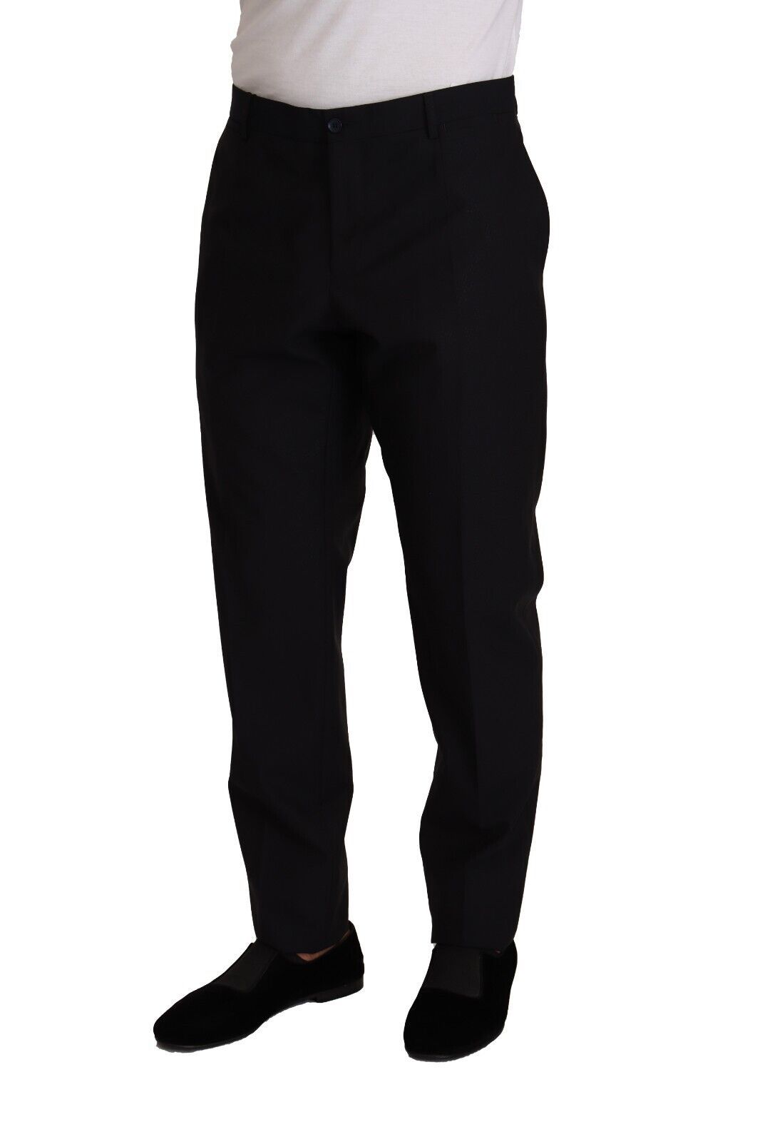 Dolce & Gabbana Blue Wool Silk Formal Trouser Dress Pants Dolce & Gabbana