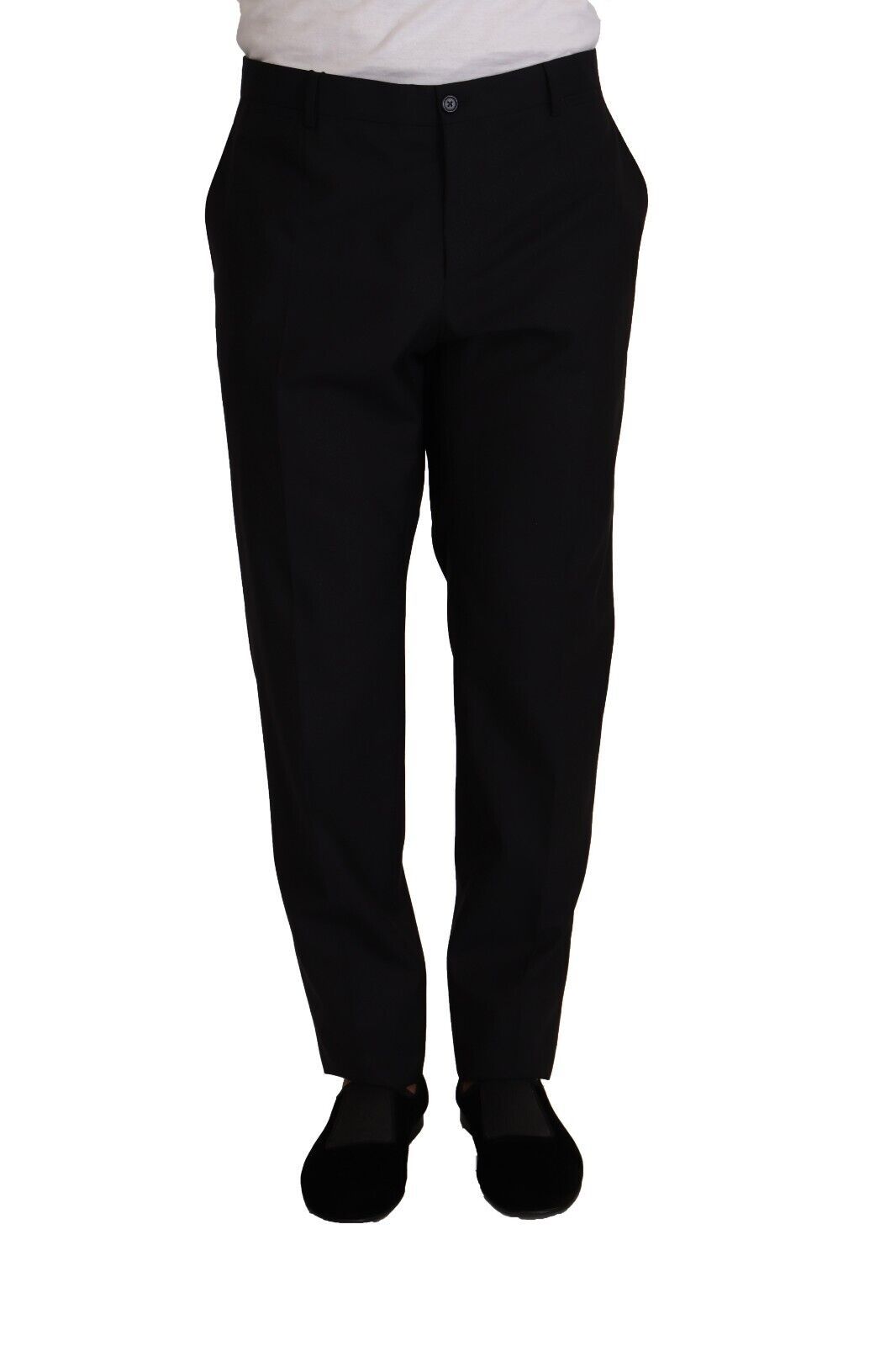 Dolce & Gabbana Blue Wool Silk Formal Trouser Dress Pants Dolce & Gabbana