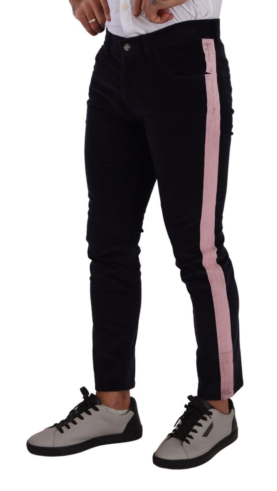 Dolce & Gabbana Blue Corduroy Cotton Stretch Skinny Jeans Dolce & Gabbana