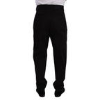 Dolce & Gabbana Black Cotton High Waist Men Trouser Dress Pants