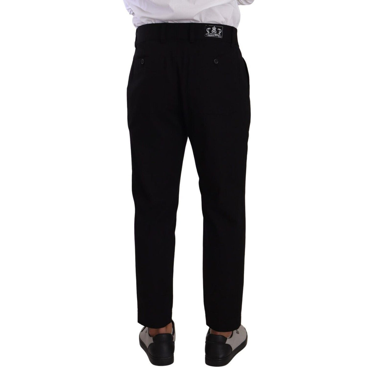 Dolce & Gabbana Black Cotton Stretch Chinos Trouser Jeans