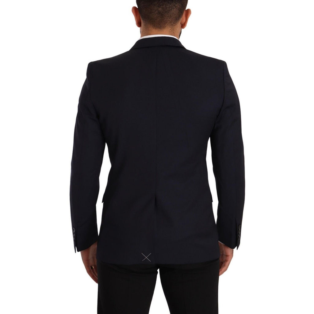 Dolce & Gabbana Dark Blue Single Breasted Coat MARTINI Blazer