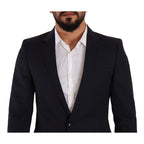 Dolce & Gabbana Dark Blue Single Breasted Coat MARTINI Blazer