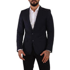 Dolce & Gabbana Dark Blue Single Breasted Coat MARTINI Blazer