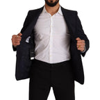 Dolce & Gabbana Dark Blue Single Breasted Coat MARTINI Blazer