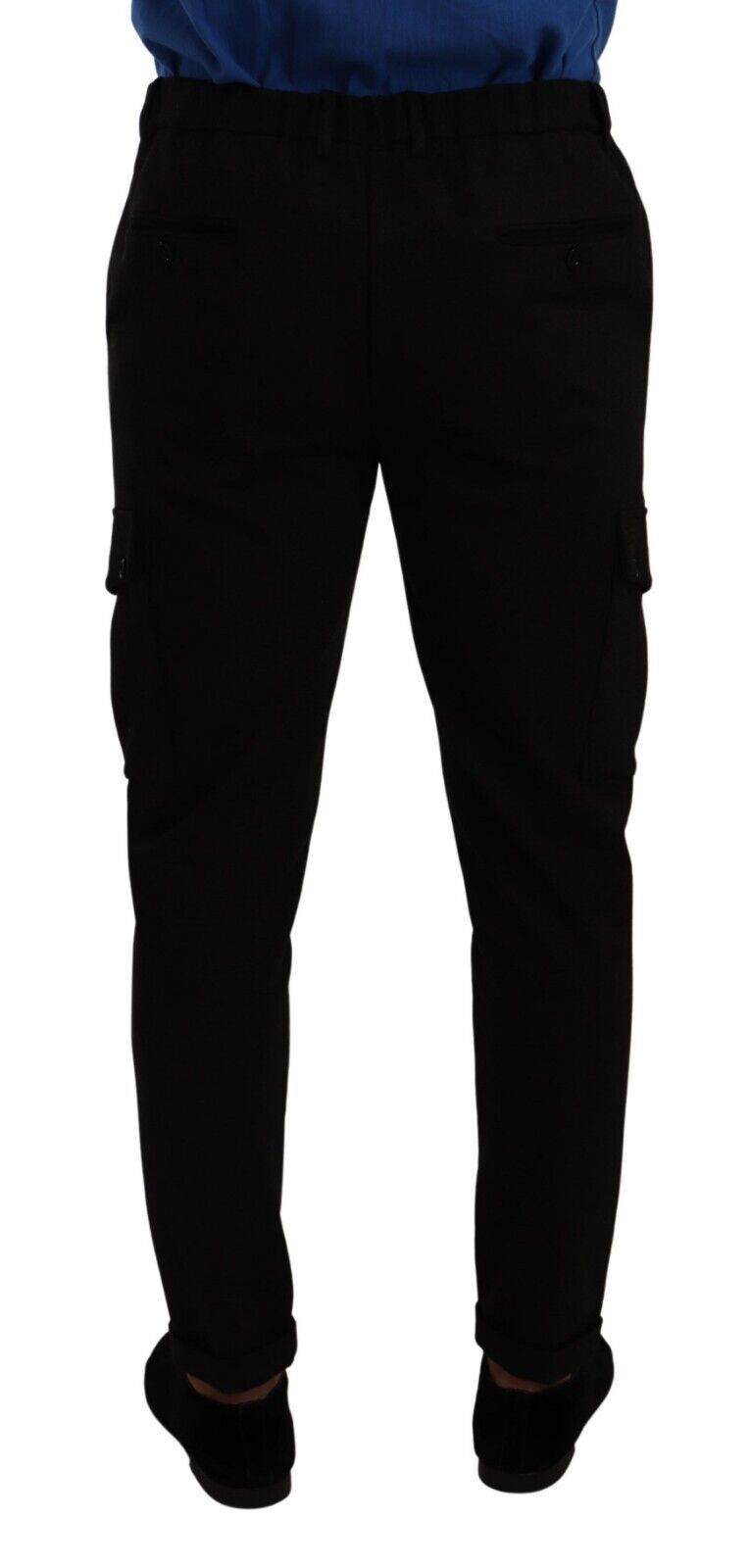 Dolce & Gabbana Black Viscose Skinny Cargo Trouser Pants Dolce & Gabbana