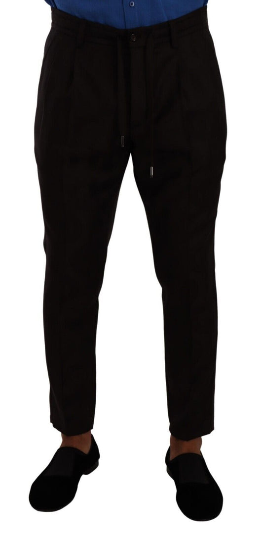 Dolce & Gabbana Bordeaux Wool Men Skinny Trouser Pants Dolce & Gabbana