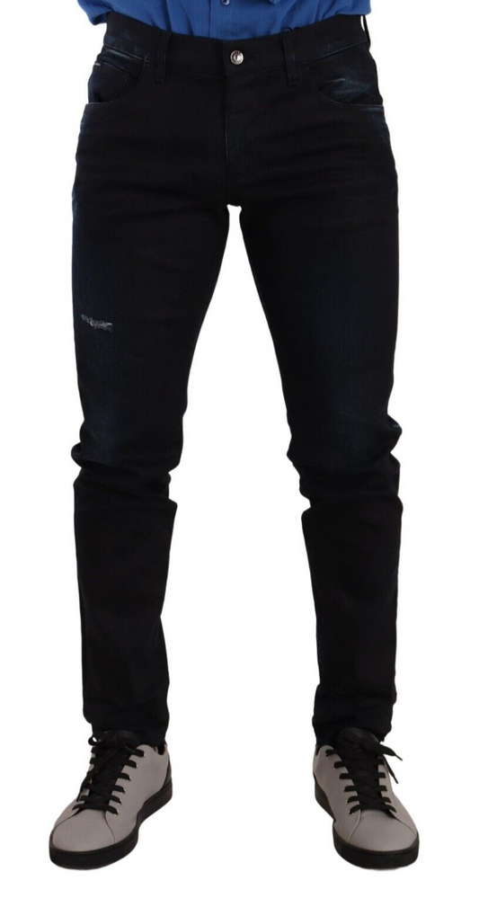 Dolce & Gabbana Blue Cotton Stretch Skinny Denim Trouser Jeans Dolce & Gabbana