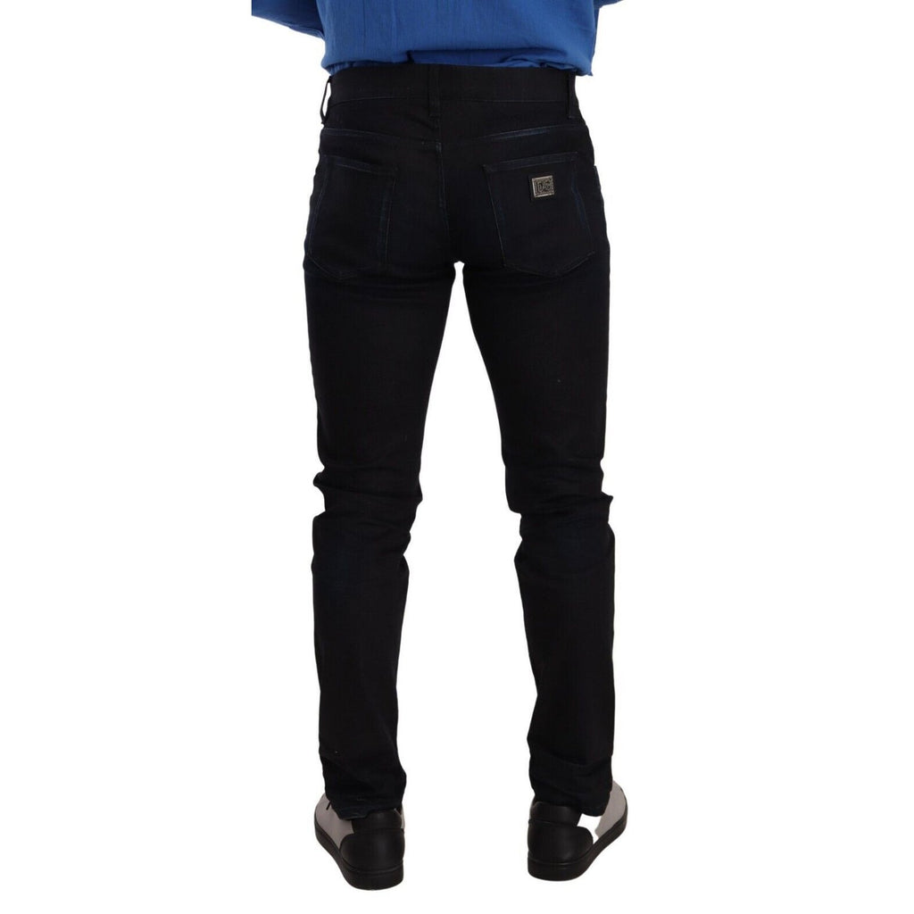 Dolce & Gabbana Blue Cotton Stretch Skinny Denim Trouser Jeans