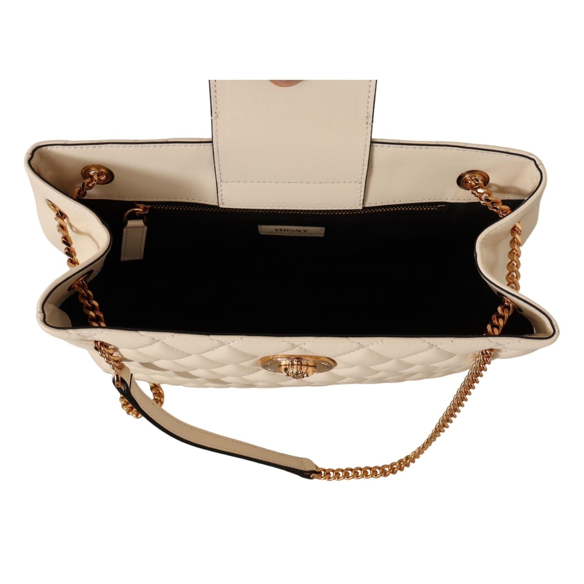 Versace Elegant Quilted Nappa Leather Tote Versace