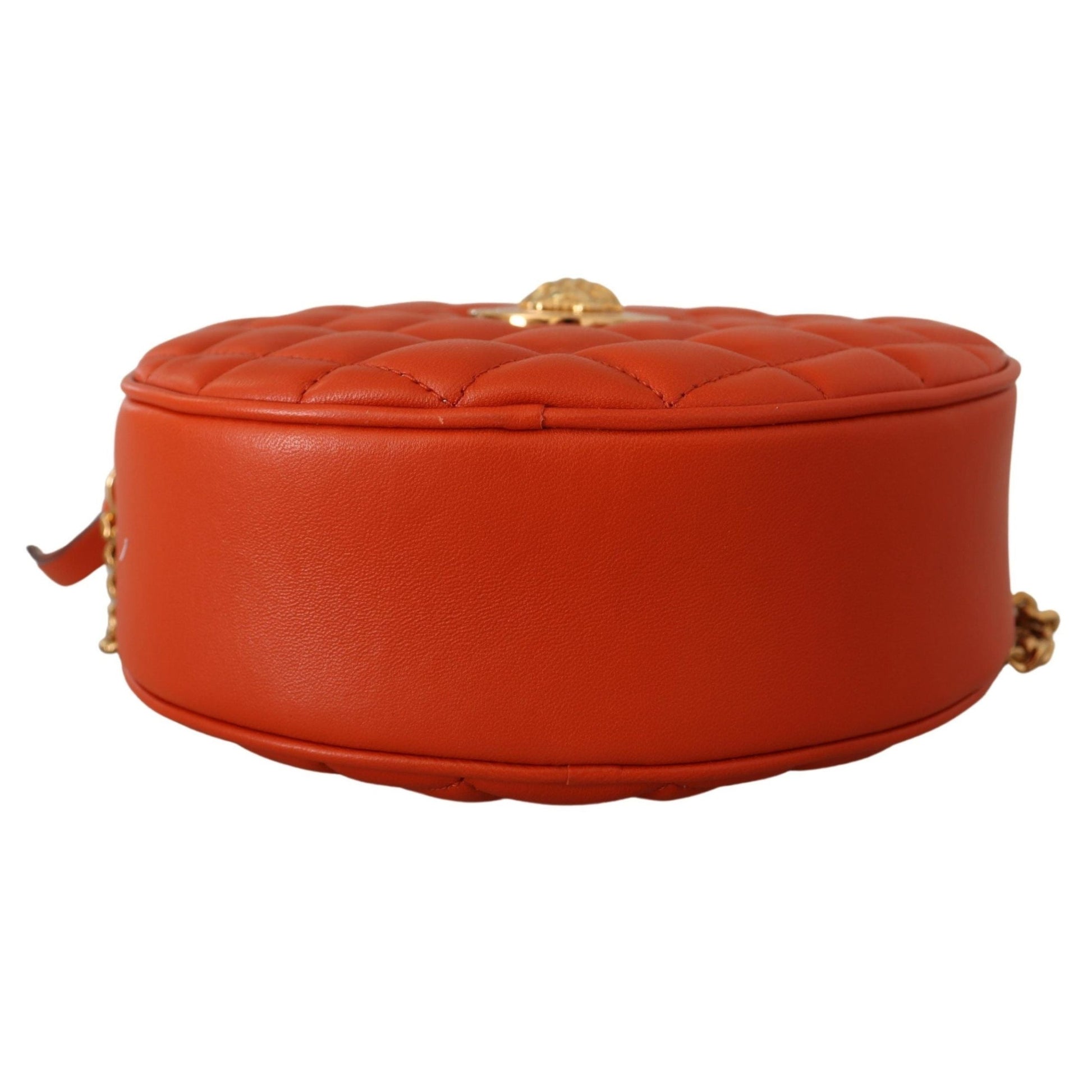 Versace Elegant Round Nappa Leather Crossbody Bag Versace