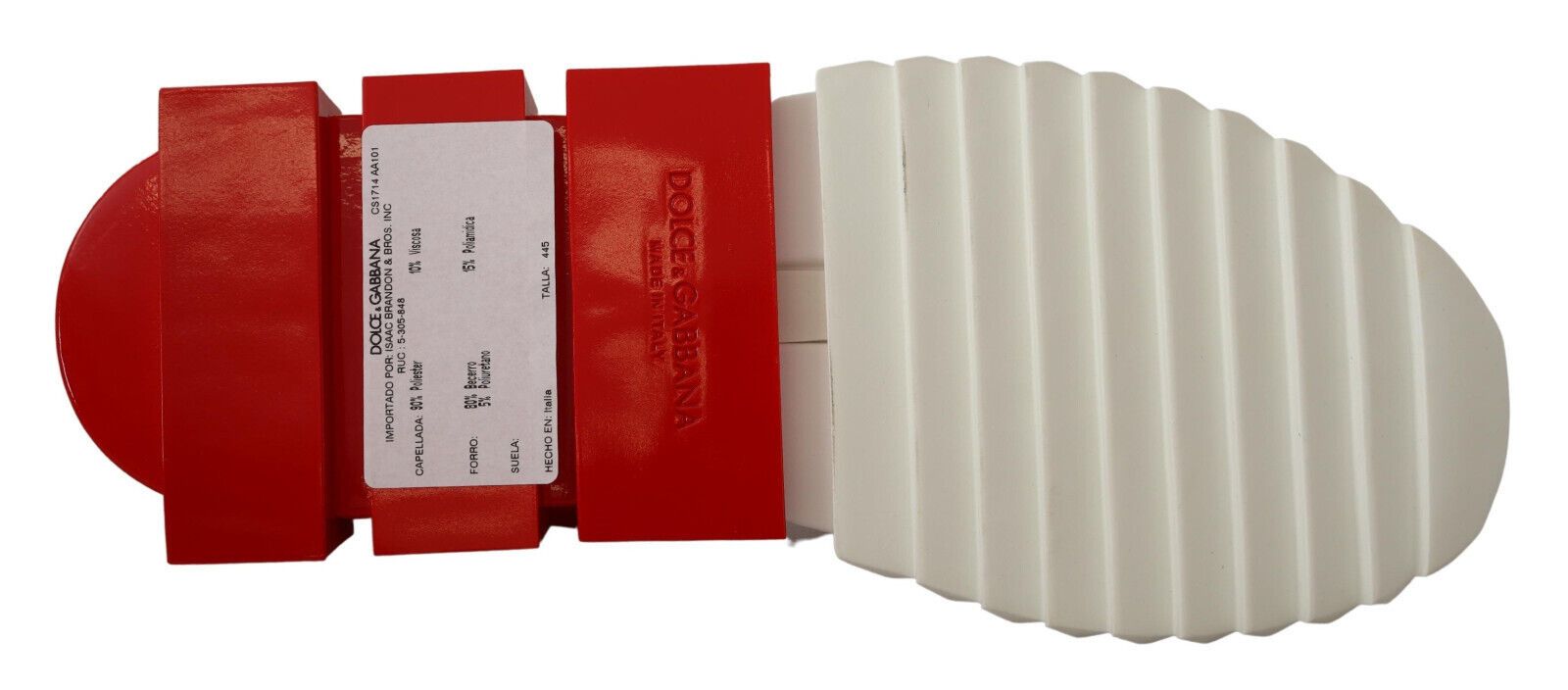 Dolce & Gabbana White Red Sorrento Sandals Sneakers Dolce & Gabbana