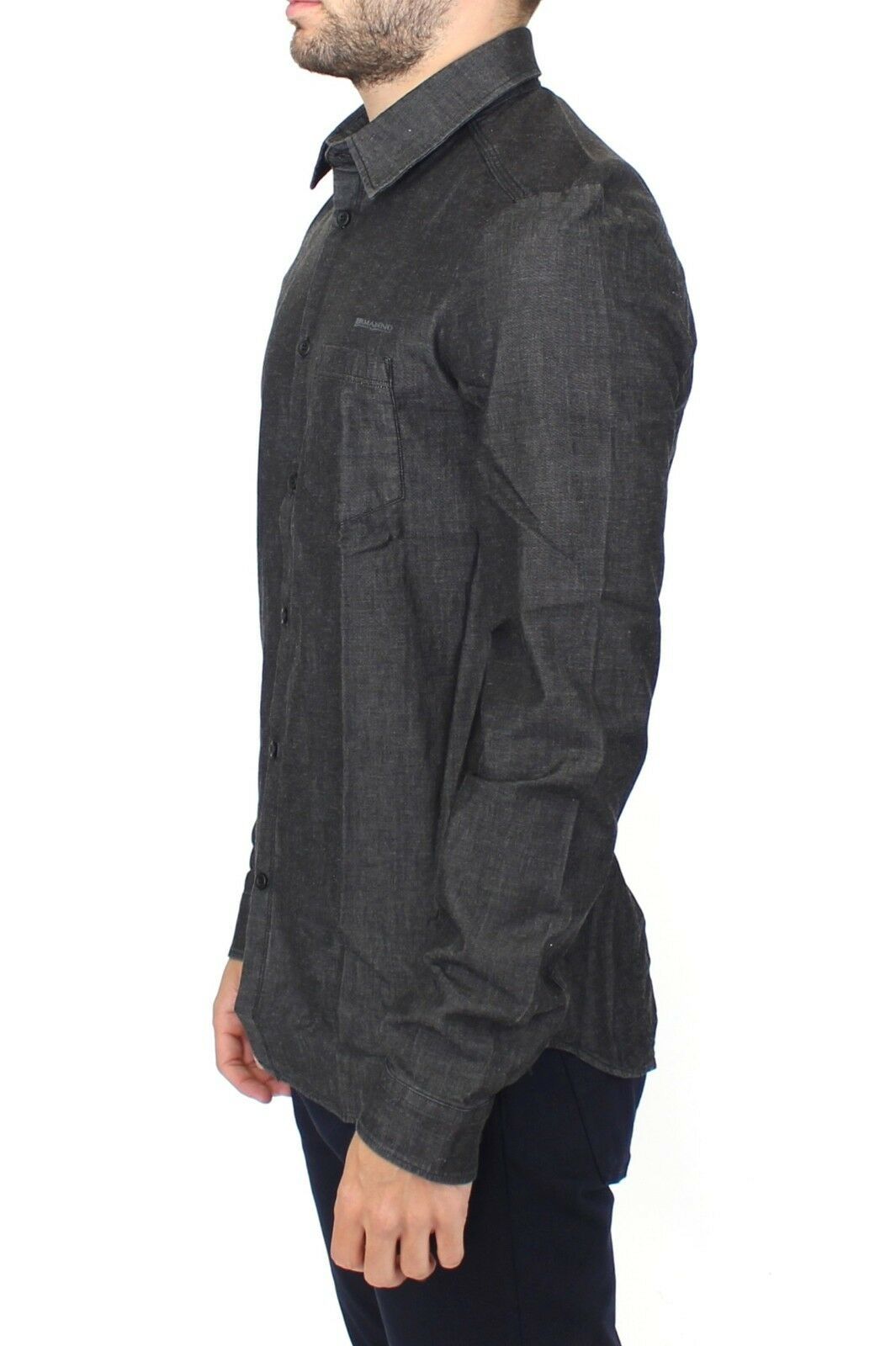 Ermanno Scervino Denim Jeans Cotton Casual Gray Stretch Shirt Ermanno Scervino