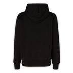 Versace Jeans Black Cotton Logo Details Hooded Sweatshirt