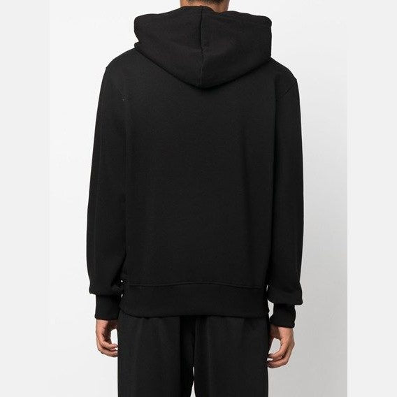 Versace Jeans Chic Black Hooded Sweatshirt
